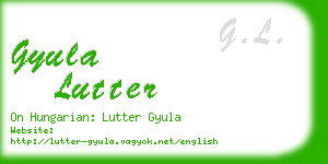 gyula lutter business card